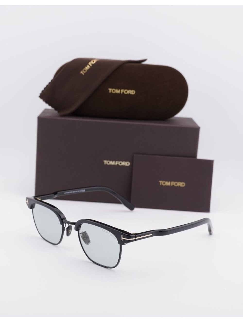 Tom Ford FT1119-D 01A Square Sunglasses - Shiny Black / Smoke